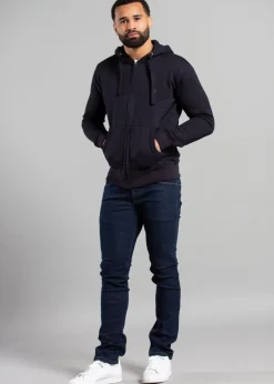 French Connection Navy Cotton Blend Zip Hoody