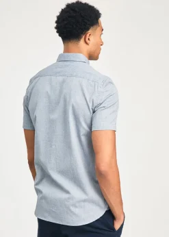French Connection Navy Cotton Short Sleeve Oxford Shirt
