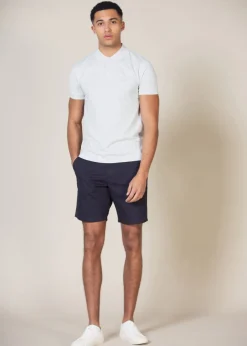 French Connection Navy Cotton Chino Shorts 2 Pack