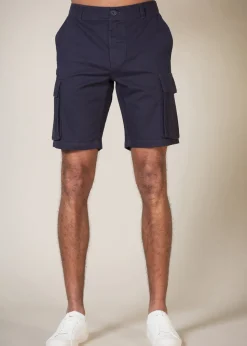 French Connection Navy Cotton Cargo Shorts