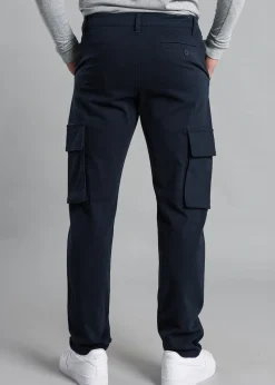 French Connection Navy Cotton Regular Fit Cargo Style Trousers