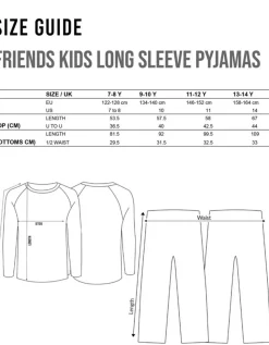 Friends Boys Red Logo Long Sleeve Long Leg Pyjama Set (7 - 14 Years)