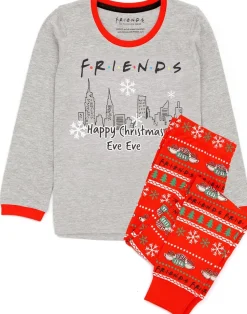 Friends Boys Red Logo Long Sleeve Long Leg Pyjama Set (7 - 14 Years)
