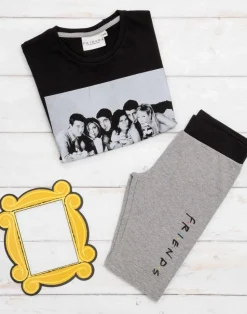 Friends Kids Cycling Short Black Pyjama Set (7-14 Years)