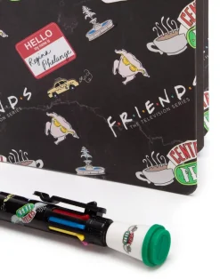 Friends Notebook and Multi-colour Pen Set