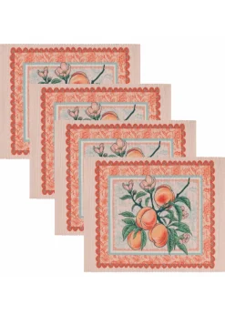furn. Anemone Peaches Indoor/Outdoor Placemats