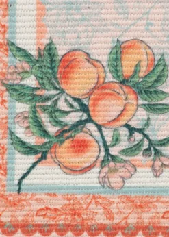 furn. Anemone Peaches Indoor/Outdoor Table Runner
