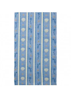 furn. Blue Sea Shells Indoor/Outdoor Table Runner