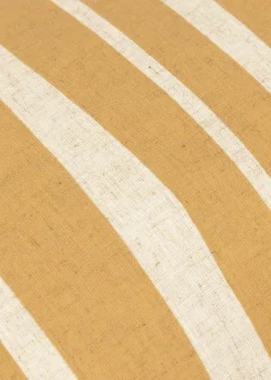 Furn Carmon Stripe Ruffle Ochre Cushion (40 x 60 x 8 cm)