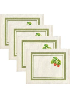 furn. Strawberry Set Of 4 Table Placemats (46 x 36cm)