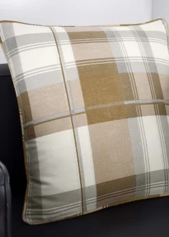 Fusion Balmoral Check Natural Filled Cushion (43cm x 43cm)