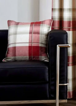 Fusion Balmoral Check Red Filled Cushion (43cm x 43cm)