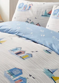 Fusion Beach Huts Blue Duvet Cover Set