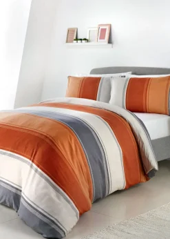 Fusion Betley Orange Duvet Cover Set