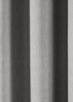 Fusion Cannes Woven Silver Eyelet Curtains