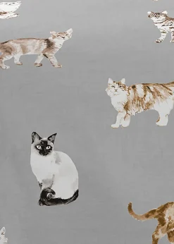 Fusion Cats Grey Duvet Cover Set
