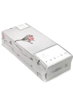 Fusion Christmas Robin Fitted Bed Sheet
