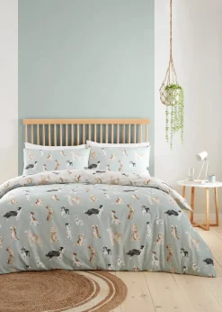 Fusion Cute Dogs Duck Egg Duvet Cover Set