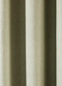 Fusion Dijon Blackout Green Pencil Pleat Curtains