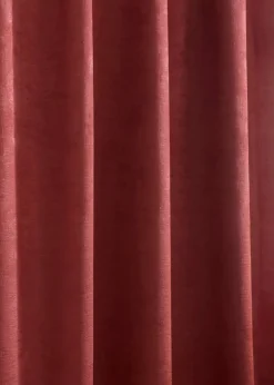 Fusion Galaxy Dim out Woven Red Pencil Pleat Curtains