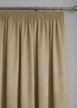 Fusion Galaxy Dimout Yellow Pencil Pleat Curtains