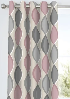 Fusion Lennox Pink Eyelet Curtains