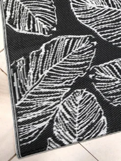 Fusion Matteo Black Outdoor Rug