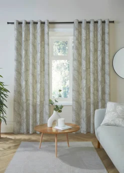 Fusion Matteo Natural Eyelet Curtains