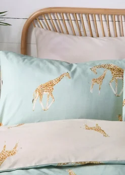 Fusion Milo Giraffe Blue Reversible Duvet Cover Set