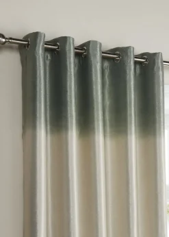Fusion Ombre Strata Green Eyelet Curtains