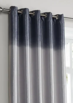 Fusion Ombre Strata Grey Eyelet Curtains