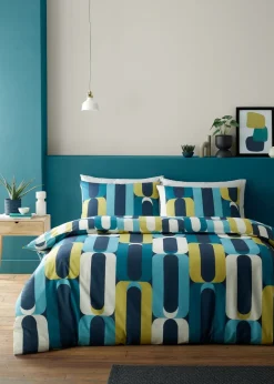 Fusion Orea Blue Duvet Cover Set