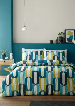 Fusion Orea Blue Duvet Cover Set