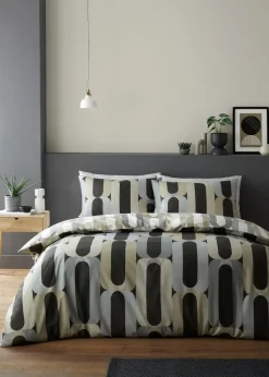 Fusion Orea Charcoal Duvet Cover Set