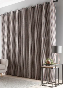 Fusion Prado Grey Eyelet Curtains