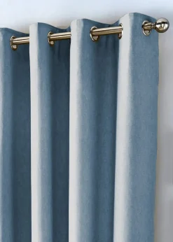 Fusion Sorbonne Blue Eyelet Curtains