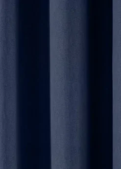 Fusion Sorbonne Navy Eyelet Curtains