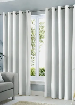 Fusion Sorbonne White Eyelet Curtains