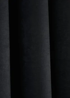 Fusion Strata Dimout Black Eyelet Curtains