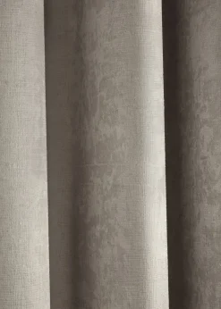 Fusion Strata Dimout Natural Eyelet Curtains
