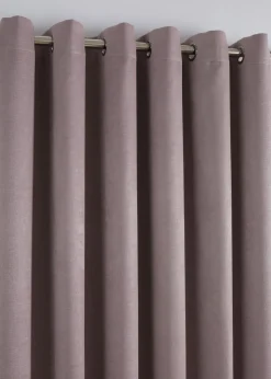Fusion Strata Dimout Pink Eyelet Curtains