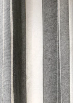 Fusion Whitworth Stripe Grey Eyelet Curtains