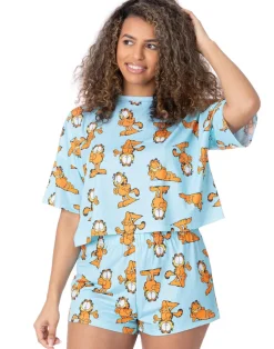 Garfield Blue Garfield All Over Print Shortie Pyjamas
