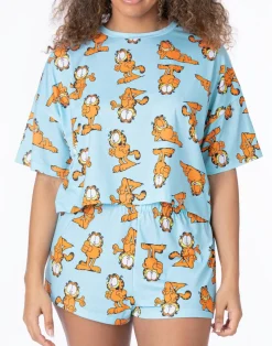 Garfield Blue Garfield All Over Print Shortie Pyjamas