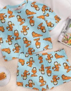 Garfield Blue Garfield All Over Print Shortie Pyjamas