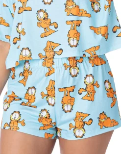 Garfield Blue Garfield All Over Print Shortie Pyjamas