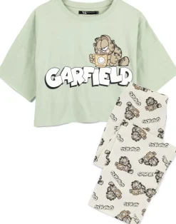 Garfield Green Short Sleeve Long Leg Pyjama Set