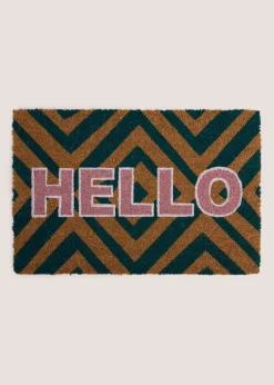 Geometric Hello Door Mat