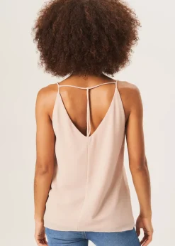 Gini London Beige Plain Strappy Cami Top