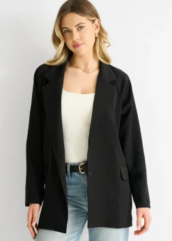 Gini London Black Oversized Tailored Blazer